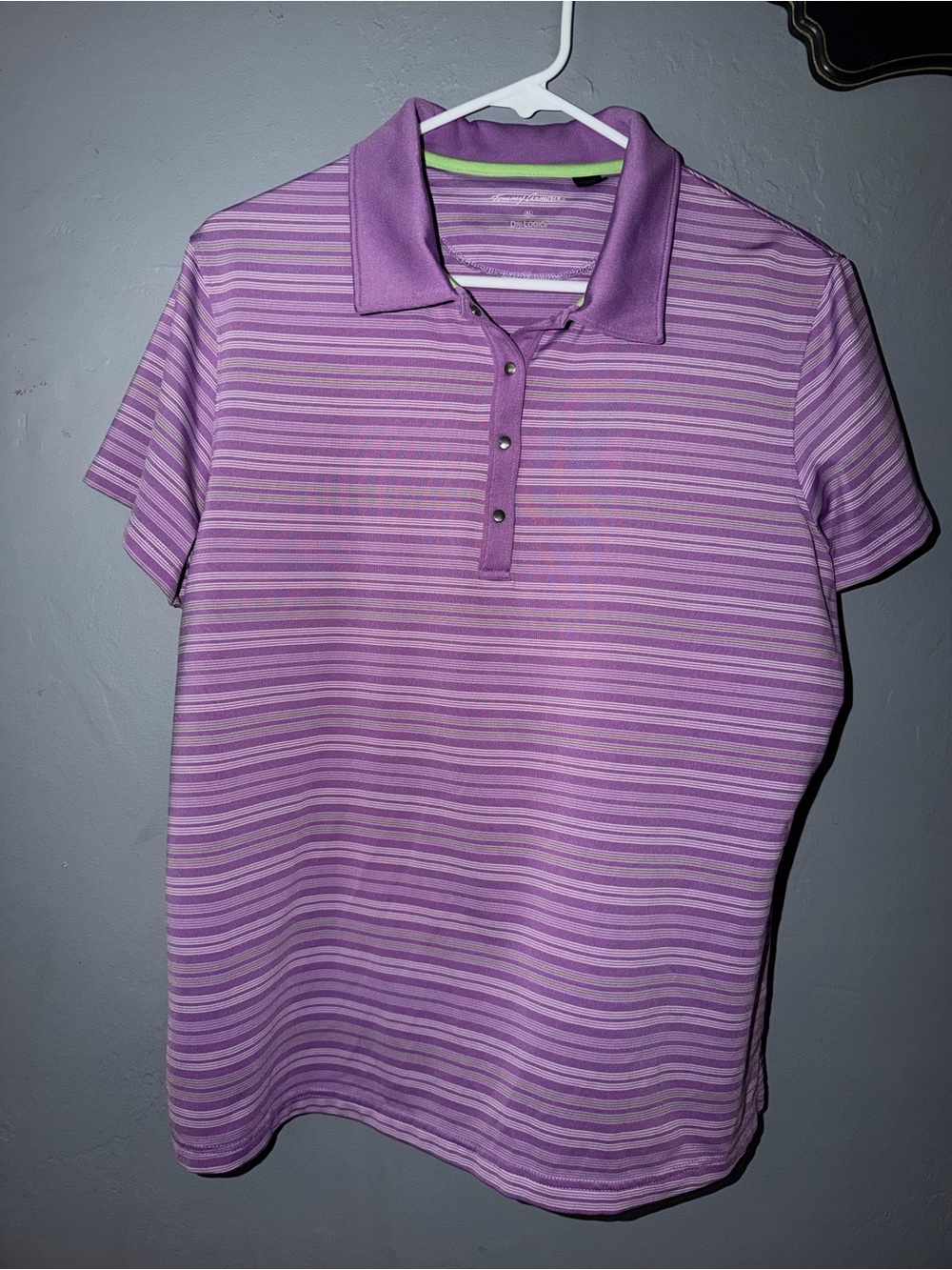 Women’s Tommy Armour  Polo Top in Lavender Stripe